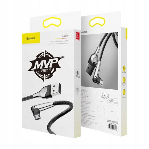 BASEUS Kabel kątowy Kąt micro-USB MVP 2.4A 100cm na Arena.pl