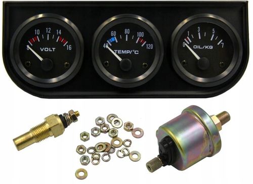 NOWY WSKAŹNIK 3W1 TEMPERATURY TEMP CIŚNIENIA OLEJU na Arena.pl