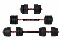 Regulowane hantle bitumiczne 10kg 2x5kg zestaw sztanga