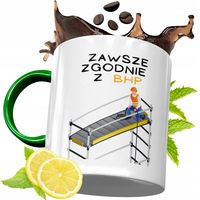 Kubek Zielony Dla Budowlańca Na Urodziny Prezent Z Nadrukiem Ze Zdjęciem