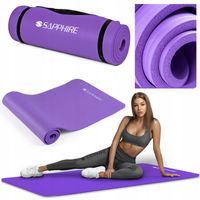 MATA DO ĆWICZEŃ FITNESS gimnastyczna NBR TRENINGOWA UCHWYT joga GRUBA 1,5cm