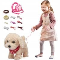 PIESEK INTERAKTYWNY NA SMYCZY ZABAWKA DLA DZIECI PIES CHODZI SZCZEKA