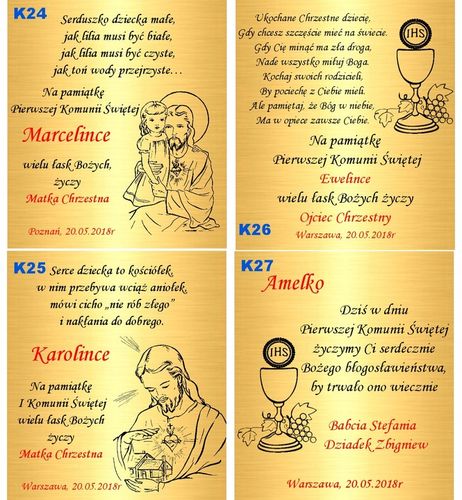 Złoty Łańcuszek z Krzyżykiem 585 Chrzest Komunia Grawer na Arena.pl