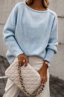 SWETER WEŁNIANY MOHER błękitny PREMIUM ŚWIETNY