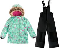 SMONTY Dziecięcy Dwuczęściowy Kombinezon Narciarski Zielony XS