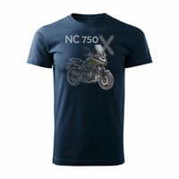 Koszulka z motocyklem na motor Honda NC 750 X NC750X 2025 męska granatowa REGULAR XXL