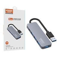 Somostel Adapter host 4XUSB+TYP-C Typ-C 60W Srebrny  SMS-BZ09