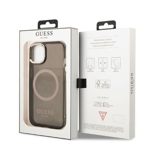 Guess GUHMP13MHTCMK iPhone 13 6,1" czarny/black hard case Gold Outline na Arena.pl