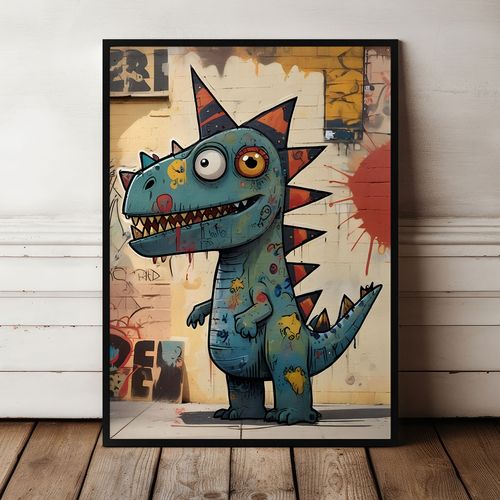 Plakat dinozaur graffiti 40x50 cm na Arena.pl