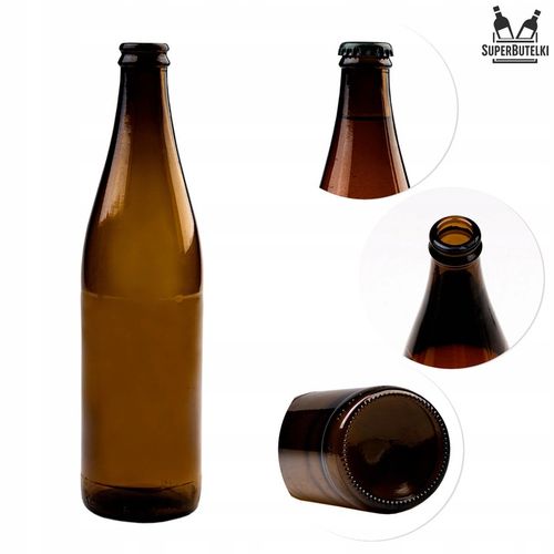 50x BUTELKA SZKLANA na PIWO 500 ml BRĄZOWA 0,5 L BUTELKI SZKLANE DO PIWA na Arena.pl