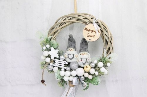 Wianek świąteczny wieniec stroik na drzwi ozdoba na Arena.pl