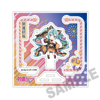Hatsune Miku x Maneki-neko Acrylic Stand Hatsune Miku Black Cat Art by Rassu