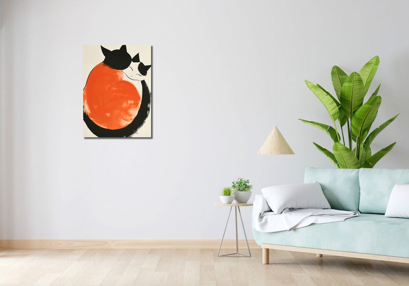 Obraz 50x70cm Yin i Yang Kotów zdjęcie 2