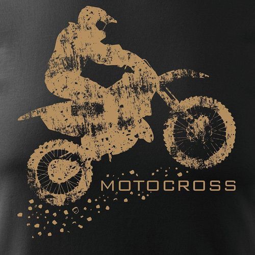 Koszulka motocross z motocrossem motocykl cross męska czarna REGULAR S na Arena.pl