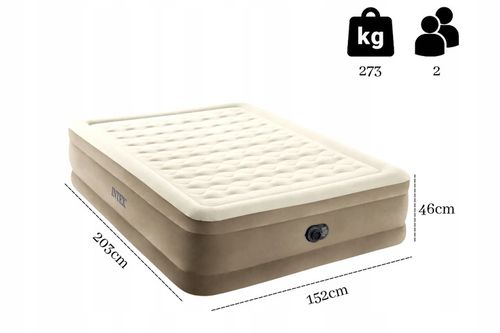 MATERAC DWUOSOBOWY Z WBUDOWANĄ POMPKĄ 152x203x46cm INTEX 64428ND na Arena.pl