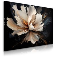 Obraz Do Salonu Natura Biały Kwiat Styl Glamour Abstrakcja 100cm x 70cm