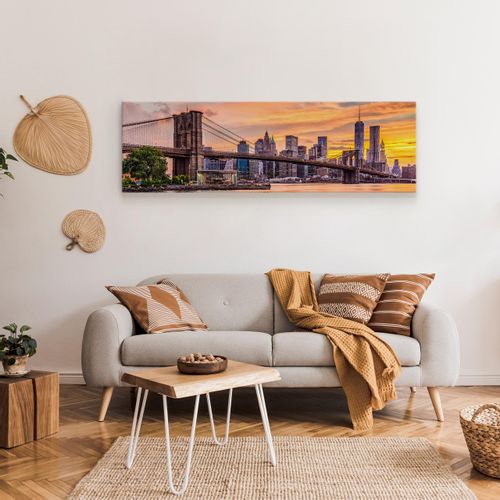 Obraz Canvas Do Biura PANORAMA Nowy York Miasto Most 145cm x 45cm na Arena.pl