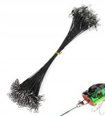 PRZYPON STALOWY KOMPLET 10 sztuk 14kg Czarny 30cm