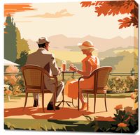 Obraz 90x90cm Retro Randka