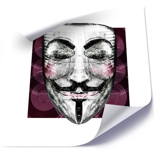 Plakat, Anonymous maska 60x60 na Arena.pl