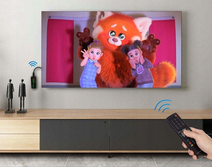 DEKODER TUNER TV DVB-T2 HEVC H.265 FULL HD MINI STICK PILOT ZESTAW HDMI USB zdjęcie 11