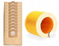 zestaw 10x worek do odkurzaczy kärcher 6.959-130.0 + filtr powietrza