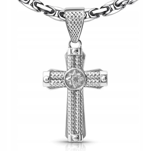 Srebrny duży krzyżyk męski 925 zawieszka wisiorek bez łańcuszka na Arena.pl