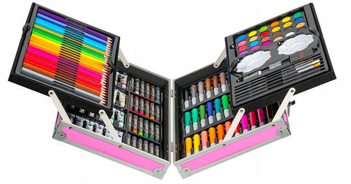 Zestaw Artystyczny, walizka z lamą, 145 elementów RAGI - RÓŻOWY na Arena.pl