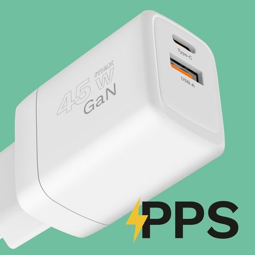 Szybka ładowarka sieciowa GAN 45W Power Delivery Quick Charge Kruger&Matz na Arena.pl