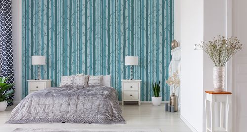 Tapeta Drzewa w Turkusowym Lesie na Arena.pl