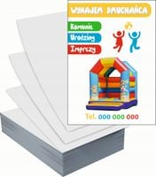 Ulotki A4 reklamowe firmowe 1000szt projekt w cenie DMUCHAŃCE WYNAJEM