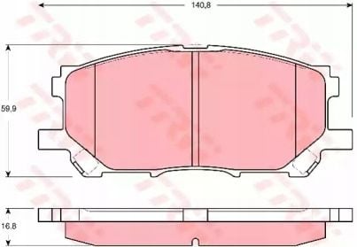 TRW Klocki hamulcowe przód kpl. GDB3338 na Arena.pl