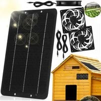 WENTYLATOR Z PANELAMI 27CM SŁONECZNYMI 10W WODOODPORNY DO OGRODÓW I KUCHNI