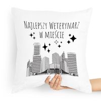 Poduszka Prezent Dla Weterynarza Najlepszy W Z Nadrukiem Ze Zdjęciem