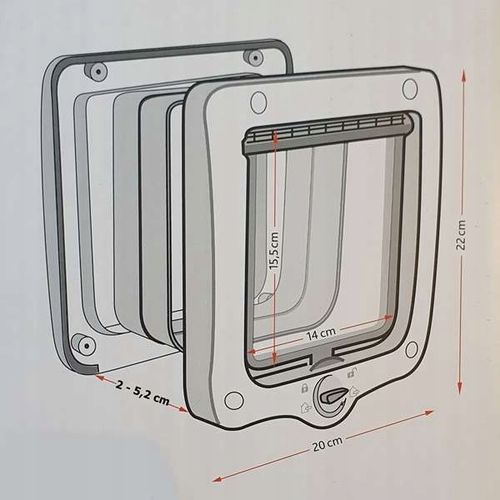 Drzwi klapka kota psa z tunelem Trixie 4-Way szare na Arena.pl