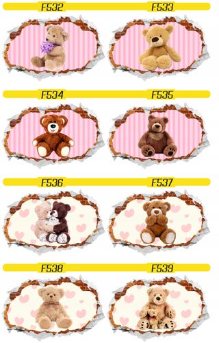 Naklejka samoprzylepna 3D misie pluszaki dziecięce na Arena.pl