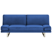 Sofa rozkładana welurowa granatowa YORK