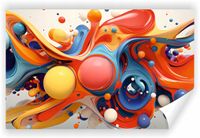 Fototapeta PREMIUM STRUKTURA ZMYWALANA TRÓJWYMIAROWE ABSTRAKCYJNE KSZTAŁTY