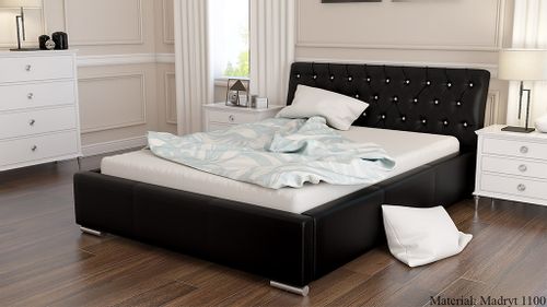 STYLOWE ŁÓŻKO 160X200 TAPICEROWANE NOWOŚĆ Z POJEMNIKIEM na Arena.pl