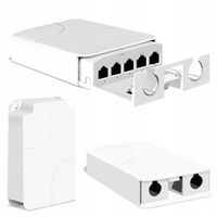 ZEWNĘTRZNY REPEATER POE 5X RJ45 10/100MBPS IP55 4X15W VLAN DO KAMER LAN