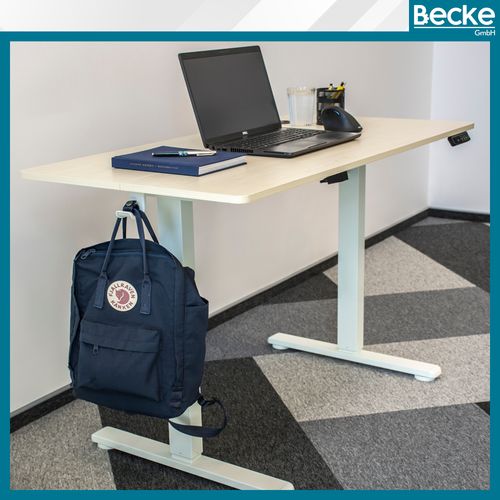 Biurko elektryczne automatyczne regulowane na stojąco 120x60 jasny brąz na Arena.pl