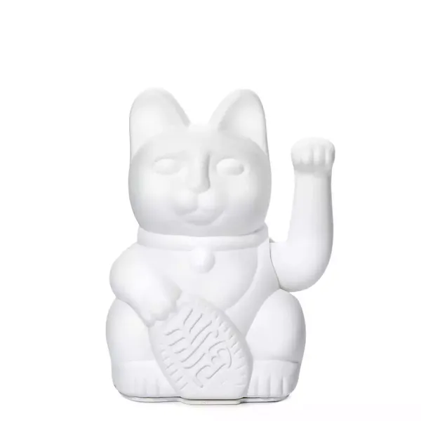 Kot szczęścia biały 15cm zdjęcie 1