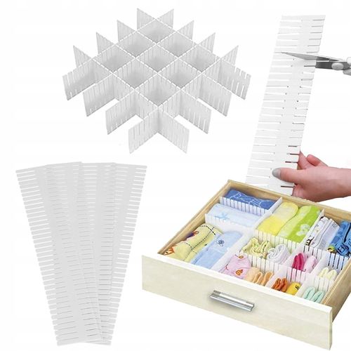 4x ORGANIZER PRZEGRÓDKA SEPARATOR DO SZUFLADY SZAFY BIURKA na Arena.pl