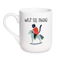 KUBEK "WEŹ SIĘ BUJAJ" Wzór - Elegant Coffee 330 ml