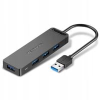 Vention Hub Adapter USB Rozdzielacz USB-A 3.0 Do 4x USB-A MicroUSB 5Gbps 2A