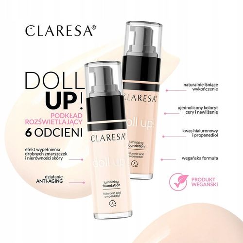 CLARESA PODKŁAD ROZŚWIETLAJąCY DOLL UP!03 LIGHT-ME na Arena.pl
