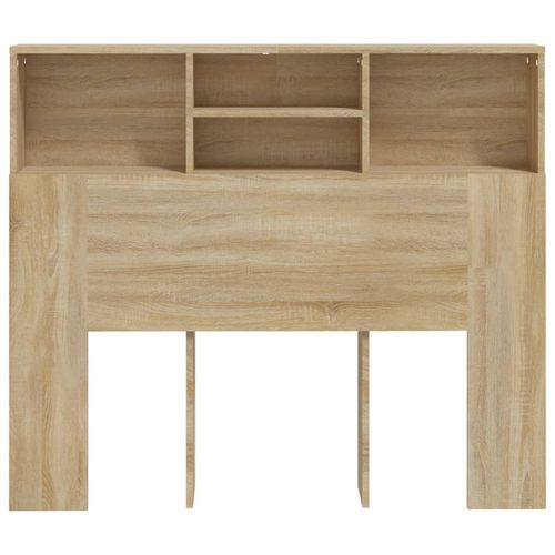 Wezgłowie łóżka z półkami, dąb sonoma, 120x19x103,5 cm na Arena.pl