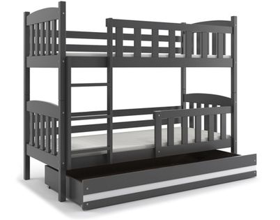 Łóżko łóżka dziecięce Kubuś piętrowe dla dwójki osób 190x80 + SZUFLADA