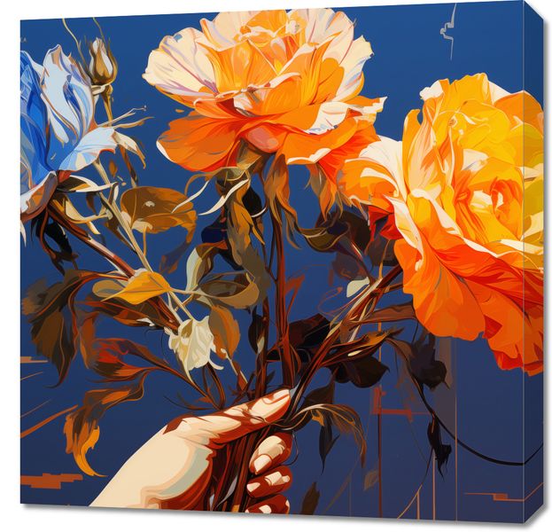 Obraz 70x70cm Żywy Uścisk zdjęcie 1