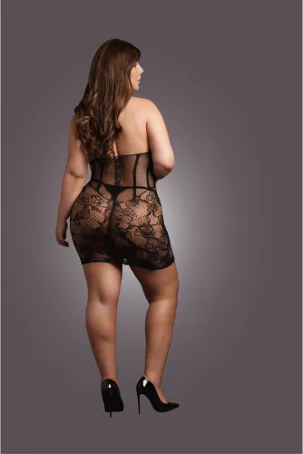 le desir sukienka halterneck plus size z gorsetem i koronką xl-4xl na Arena.pl